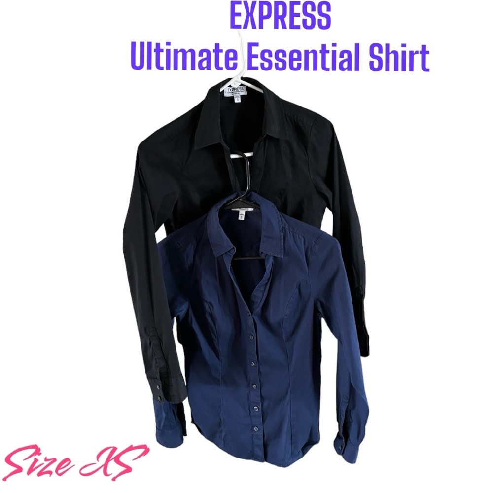 Bundle (2) Express Ultimate Long Sleeved Button Down Shirt.Gently worn. Size XS
